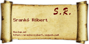 Srankó Róbert névjegykártya