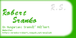 robert sranko business card